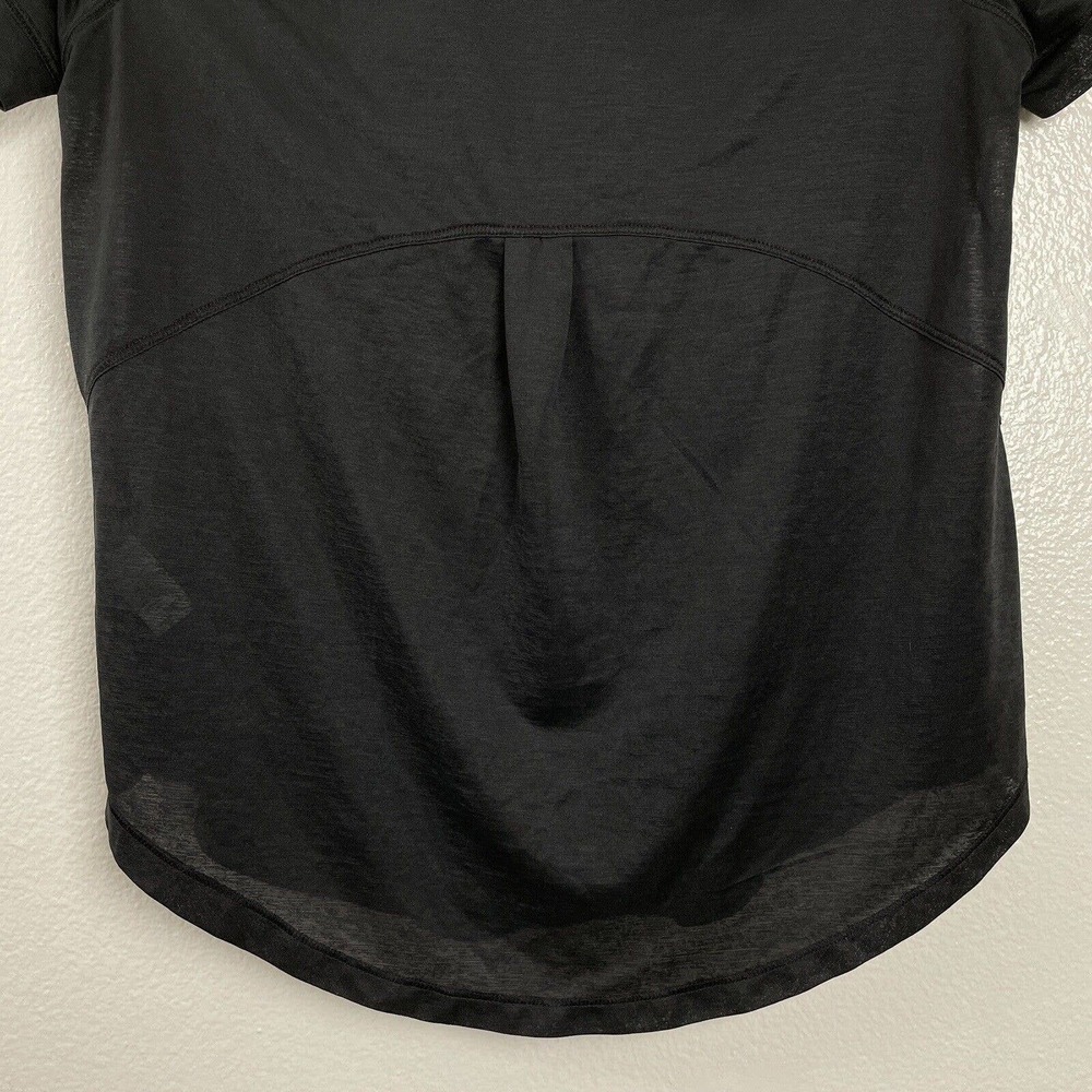 Athleta Vapor T-Shirt S Black Sheer Lightweight Breathable Crew Neck - Picture 7 of 10